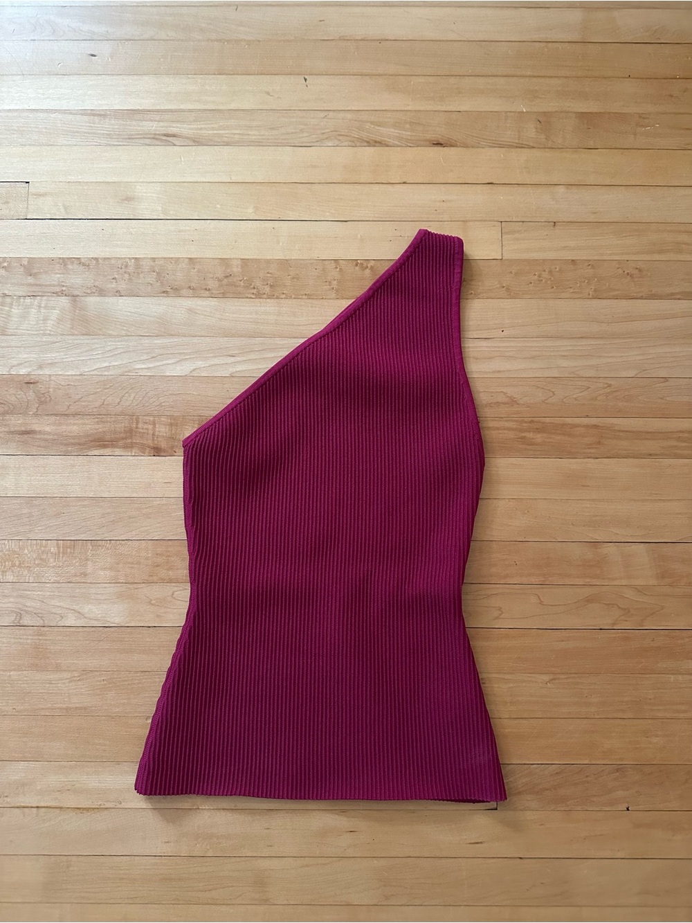 Babaton sculpt knit one shoulder top